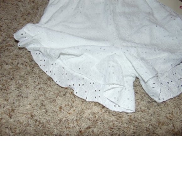 Womens Eyelet Shorts SO White Knit Large Lightweight Elastic Waist Jr Girls - Picture 4 of 5